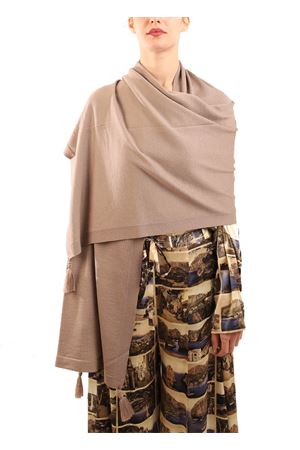 Wool stole argille color Art Tricot | STOLAPONPONARGILLA